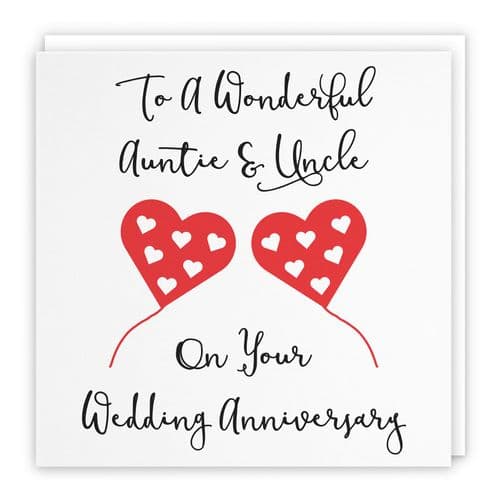 Auntie And Uncle Anniversary Card Love Heart