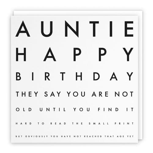 Auntie Funny Eye Sight Birthday Card