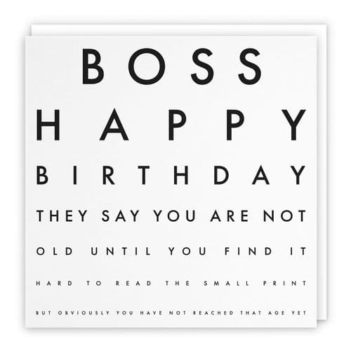 Boss Funny Eye Sight Birthday Card