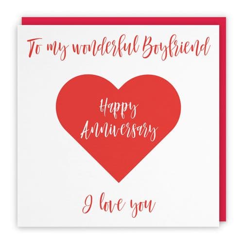 Boyfriend Romantic Anniversary Card Love Heart