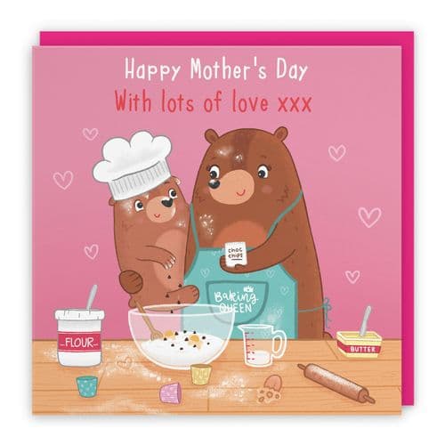 Cute Baking Bears Mother's Day Card Happy Mother's Day Cute Bears