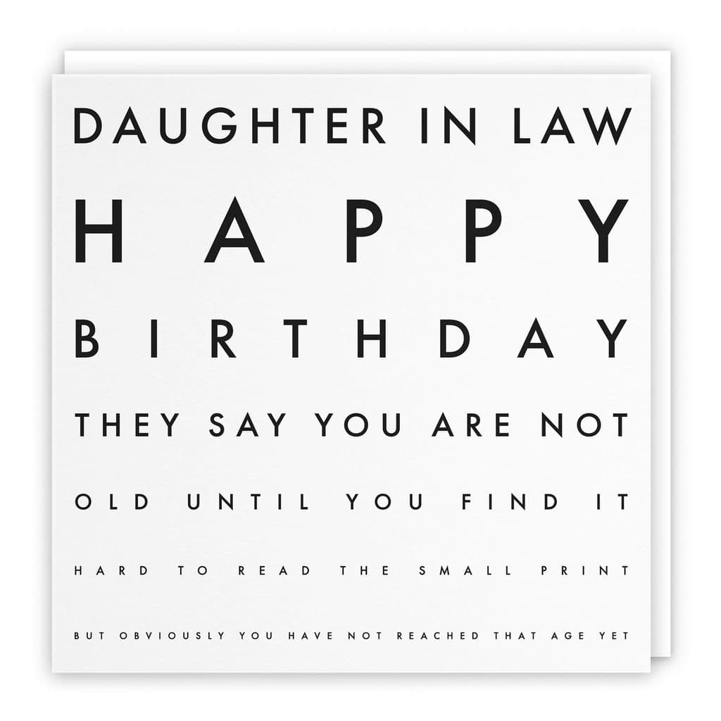 Daughter In Law Funny Eye Sight Birthday Card