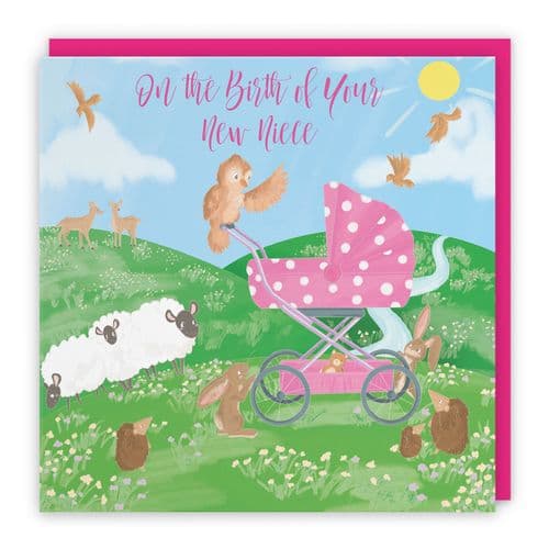 New Baby Niece Congratulations Card Countryside