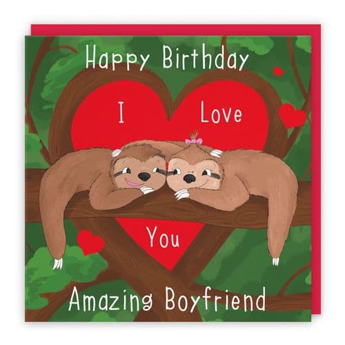 Boyfriend Sloth Birthday Card Cute Animals
