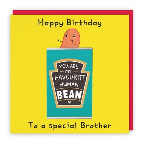 Brother Bean Birthday Card Yellow Iconic