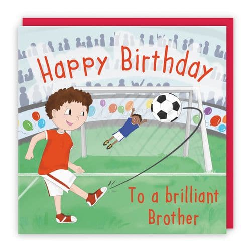 Brother Football Penalty Birthday Card Adventurers