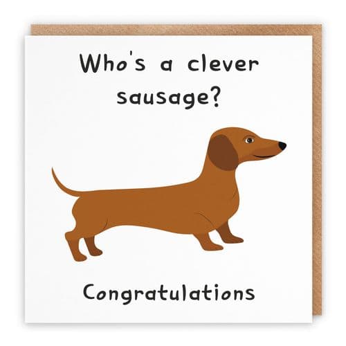 Clever Sausage Congratulations Card Iconic