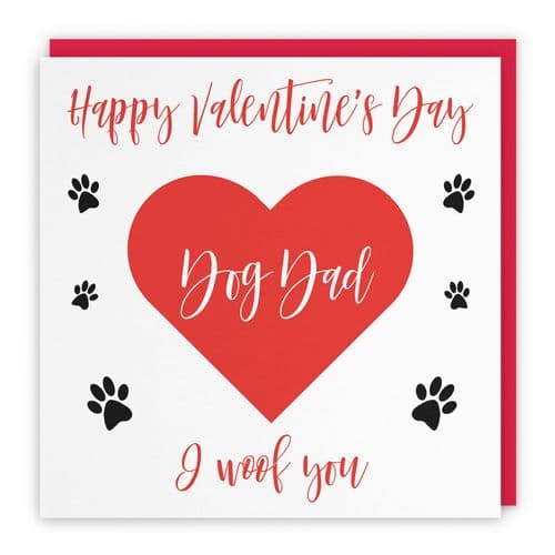 Dog Dad Valentine's Day Card Love Heart