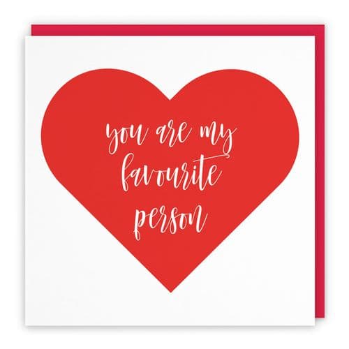 Favourite Person Valentine's Day Card Love Heart