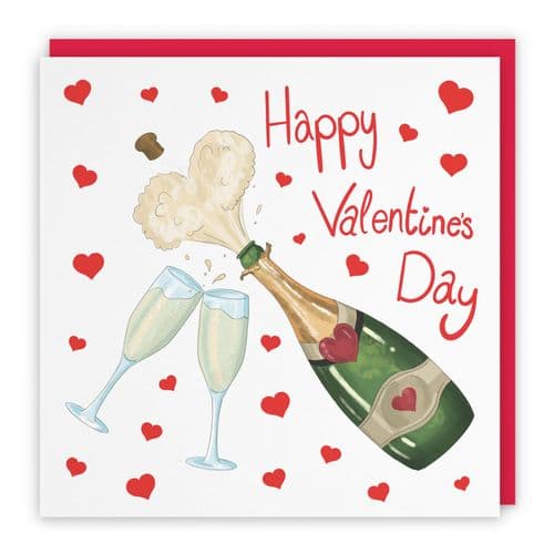 Flutes And Hearts Valentine's Day Card Classic