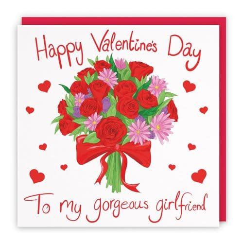 Girlfriend Red Roses Valentine's Day Card Classic