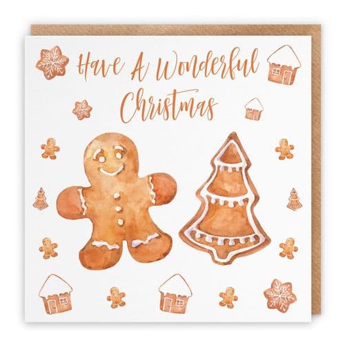Individual Gingerbread Christmas Card
