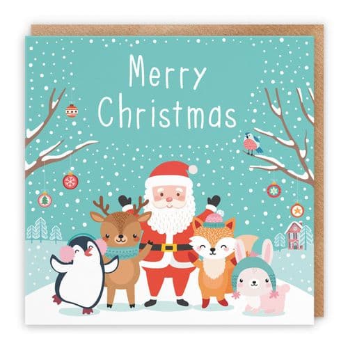 Individual Santa & Friends Christmas Card