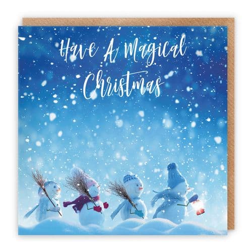 Individual Snow People Christmas Card