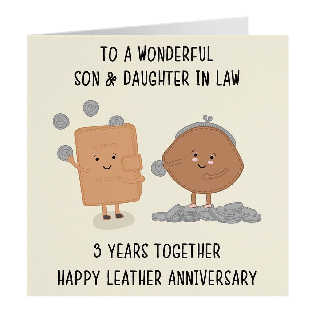 Large 3rd Son And Daughter In Law Anniversary Card Iconic