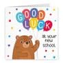 New School Good Luck Bears Card