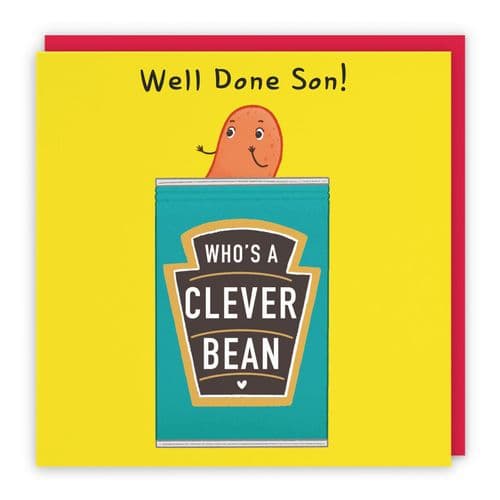 Son Clever Bean Well Done Card