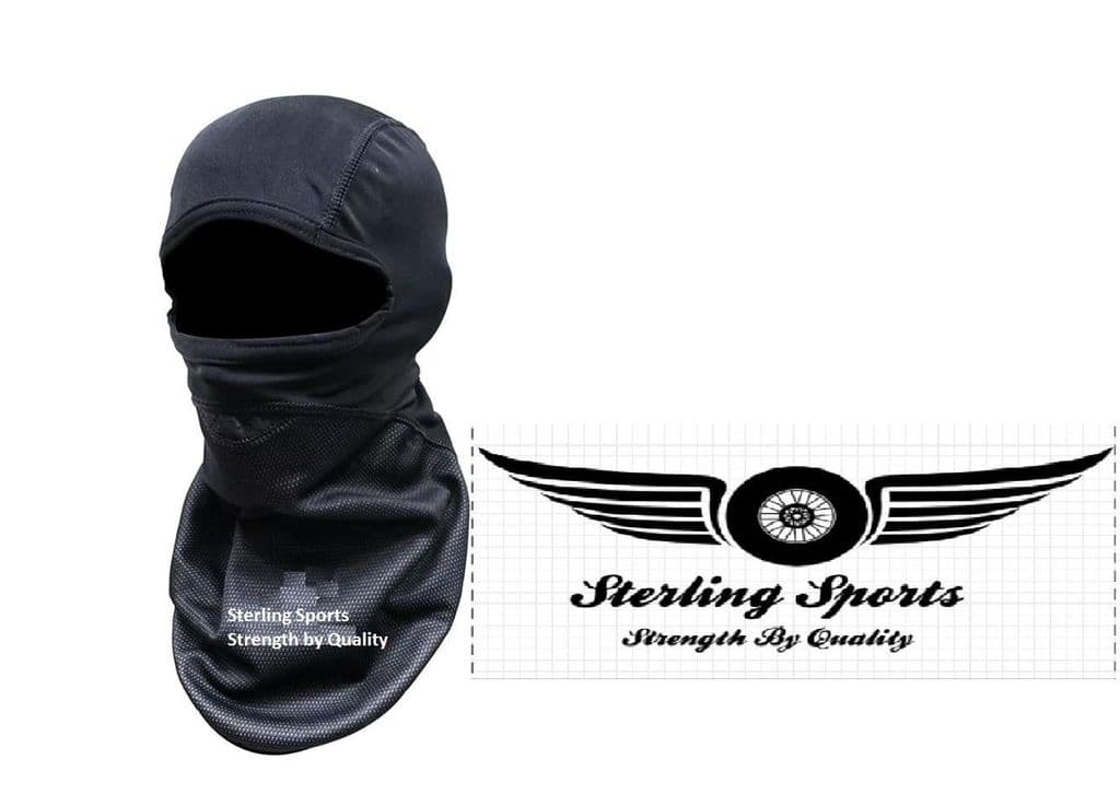 Sterling Sports® Black Windproof Motorcycle Balaclava Motorbike Helmet Winter Bike Face Thermal Full Face & Head Covers 