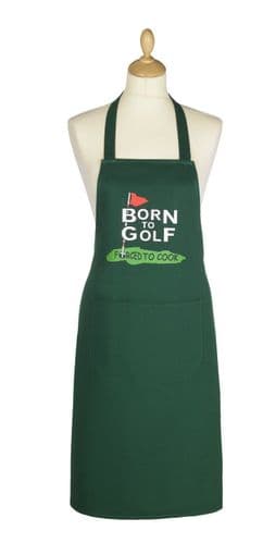 Cooksmart Unisex Born To Golf Cotton Apron Funny Kitchen Bbq Apron