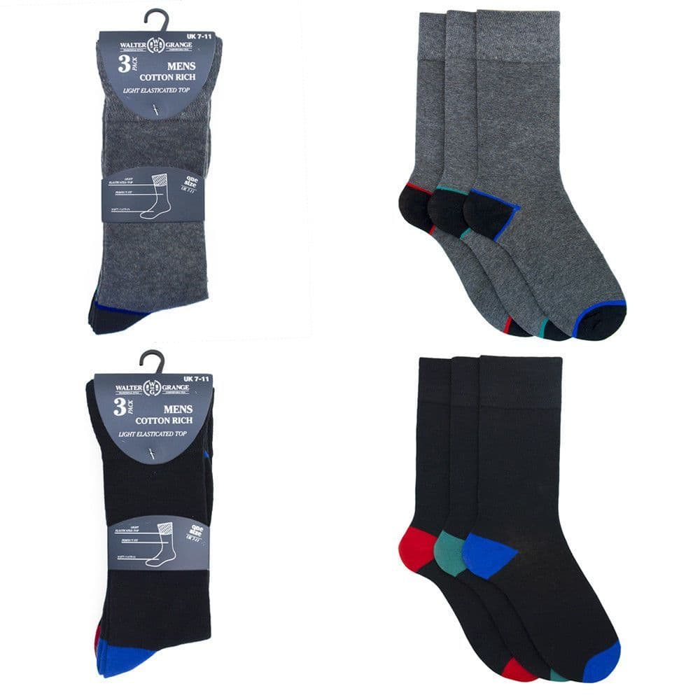 Mens Socks Cotton Rich 80 Soft Top Socks Heal and Toe Size 7-11 EUR 41 ...