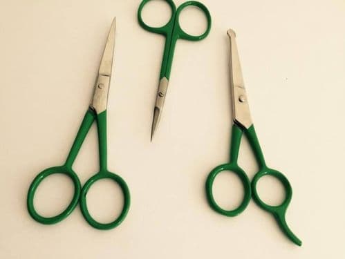 Professional Cuticle,soft nail, Eyebrow Hair Salon Stainless Steel Scissor Green