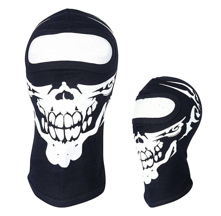 Skull Thermal Cotton Fabric Balaclava Face Mask for Fishing-Cycling ...