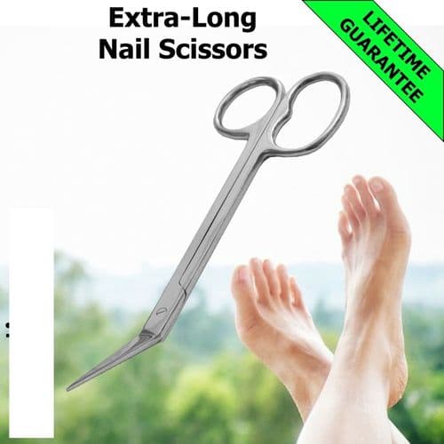 TOE NAIL Scissors EXTRA LONG Handle Pedicure Manicure Chiropody Podiatry Scissor
