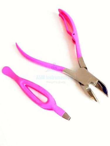 Toe Nail Clipper Cutter Nipper Chiropody Heavy Duty Thick Nail+ Eyebrow Tweezer