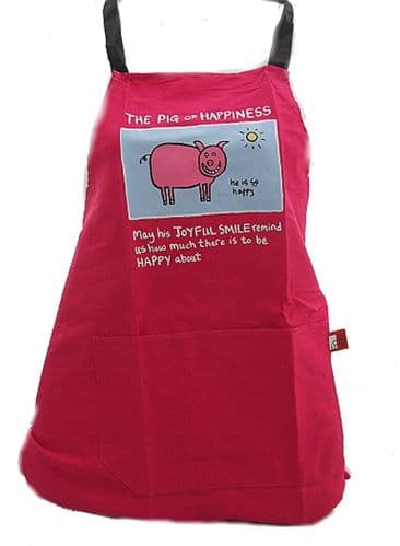 Edward Monkton The Pig of Happiness Cotton Apron  Kitchen Chef Cooking Apron