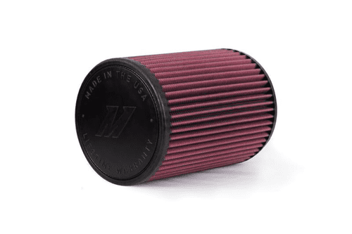 Mishimoto Performance Air Filter, 4" Inlet,  7" Filter Length, Red