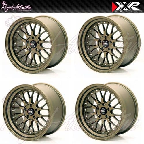 XXR 521 Deep Dish Alloy Wheels 18 x 8.5 / 10 Staggered ET25 5x114.3 Flat Bronze