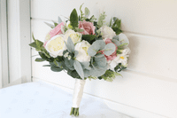 Alluria Real Touch White Dusty Pink Bouquet