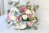 Deanna Dusty Pink, Blue, Ivory Bouquet