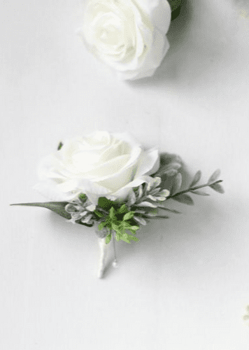 Emma White Grooms Boutonniere