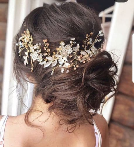 Esme Rose gold Bridal Hair Vine