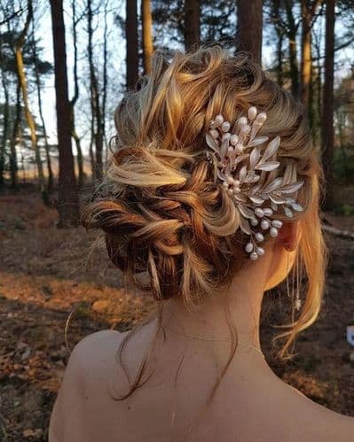 Heaven Blush Rose Gold Bridal Hair Comb