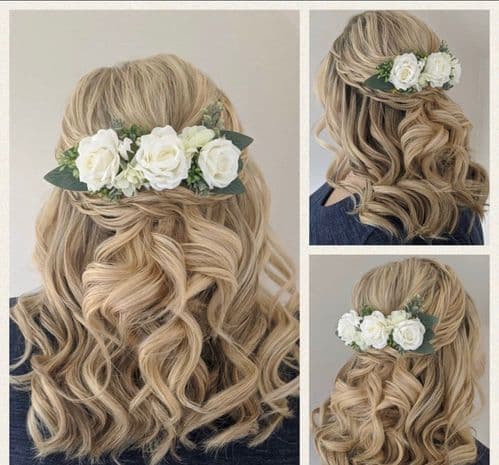 Joy Ivory Rose Floral Hair Comb