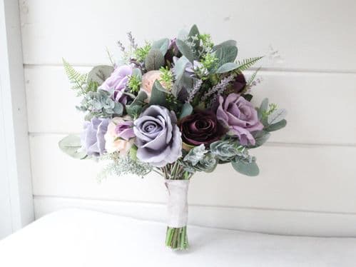 Lavender Grey Artificial Bouquet