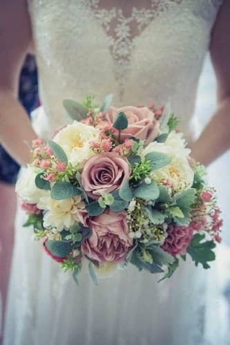 Lia Pink Wedding Artificial Bouquet