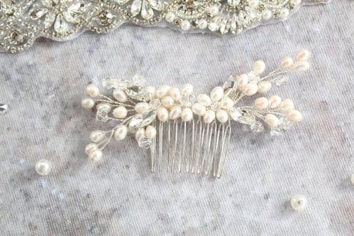 Millie Ivory pearl hair comb
