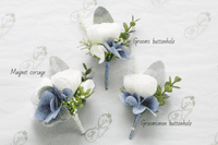 Skylar Dusty Blue & Ivory Bouquet