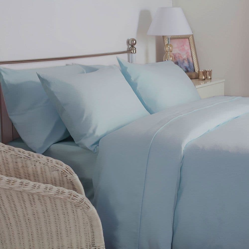 100 Brushed Cotton Duvet Cover From, Teal Brushed Cotton Duvet Cover