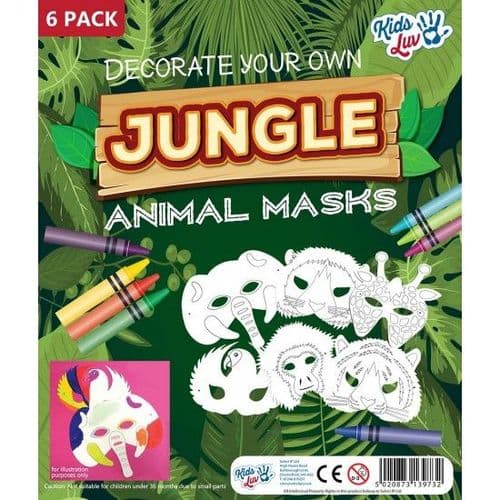 Jungle Animal Masks - 6 Pack