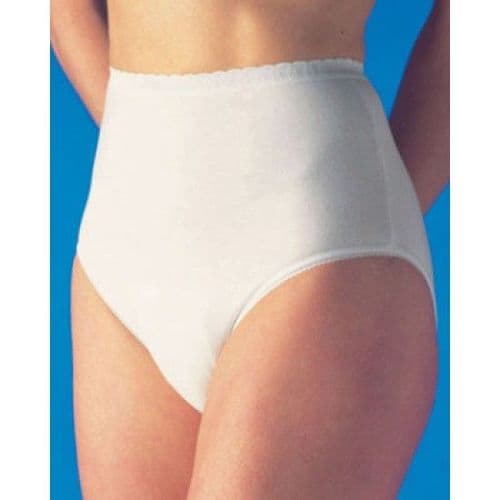 Ladies Cotton White Incontinence Pants 100ml