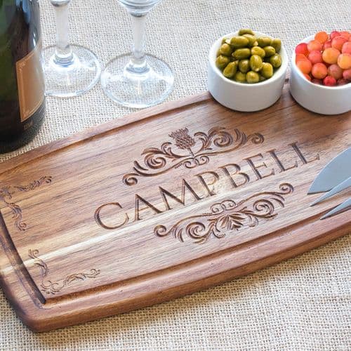 Personalised Engraved Wooden Acacia Serving Platter