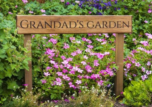 Personalised Engraved Wooden Garden Sign