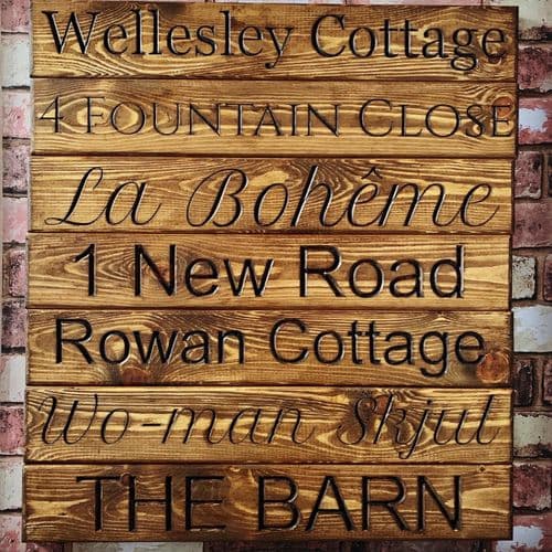 Personalised Wooden Engraved  Sign