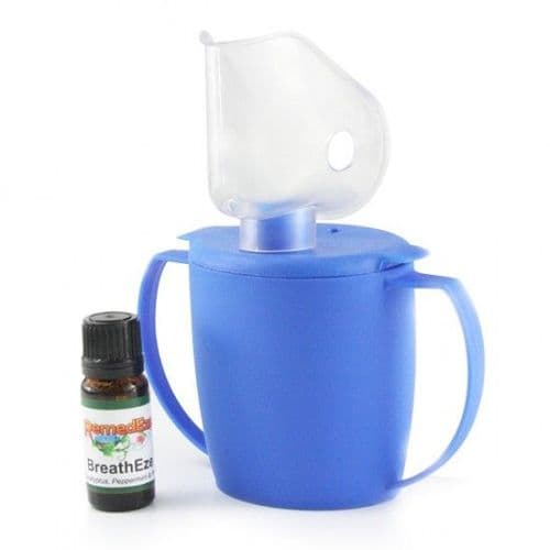 Steam Inhaler with BreathEze Aromatherapy Oil
