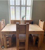 Butchers Block Rustic Wood Dining table.