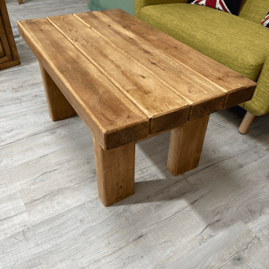 Chunky Solid wood Rustic Magnum Beam Coffee Table. prices from £149.99